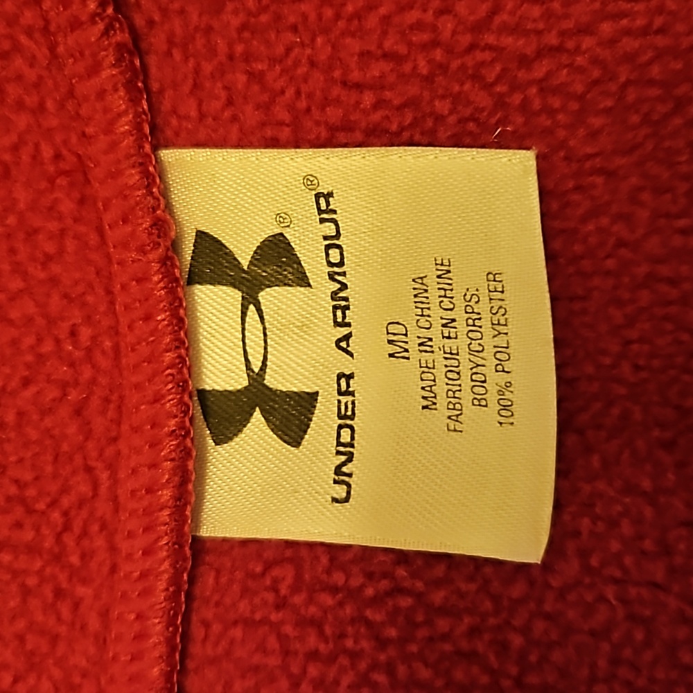 UNDER ARMOUR HOODIE SWEATSHIRT PURPLE BLACK MEDIUM ATHLETIC UA - Picture 12 of 12